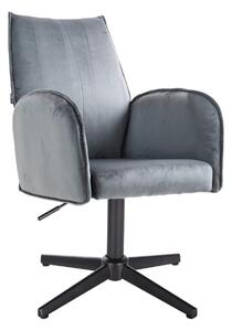 HR280CROSS Grafit Modern Velúr Szék Fekete lábbal