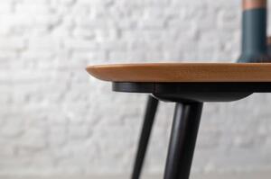 Contrast kőrisfa étkezőasztal fekete lábakkal, 180 x 90 cm - Ragaba