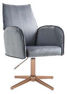 HR280CROSS Grafit Modern Velúr Szék Arany lábbal