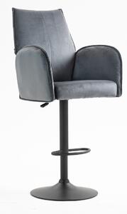 HR280W Grafit Modern Velúr Szék Fekete lábbal