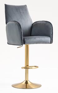 HR280W Grafit Modern Velúr Szék Arany lábbal