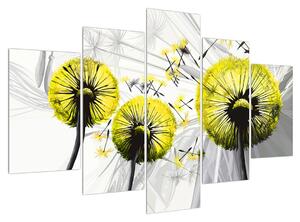 Sárga kép pitypangok (150x105 cm)