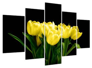 Sárga tulipánok képe (150x105 cm)