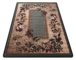Stílusos vintage szőnyeg, zöld szegéllyel Szélesség: 80 cm | Hossz: 150 cm