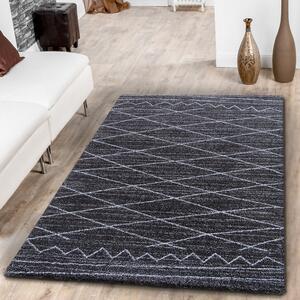 Elegáns skandináv szőnyeg sötétbarna színben Szélesség: 80 cm | Hossz: 150 cm