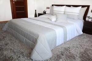 Fehér szürke ágytakarók ketteságyra Szélesség: 220 cm | Hossz: 240 cm