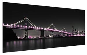 Éjszakai híd képe (120x50 cm)