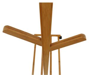 KONDELA Kerekes akasztó, bambus, 60 cm széles, VIKIR TYP 1