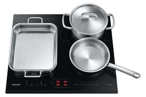 Samsung NZ64B5046GK/U2 Beépíthető indukciós főzőlap, 59 cm, 4 főzőzóna, SmartThings Cooking, Fekete