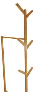 KONDELA Kerekes akasztó, bambus, 60 cm széles, VIKIR TYP 1