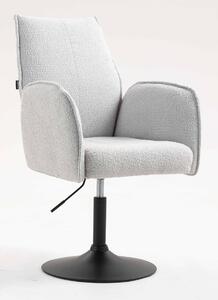 HR280N Szürke modern boucle szék fekete lábbal