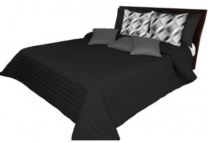 Fekete ágytakaró varrással Szélesség: 220 cm | Hossz: 240 cm