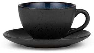 Fekete-kék kerámia csésze cappucinóhoz 240 ml Gastro Dark Blue/Black – Bitz
