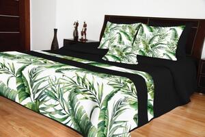 Fekete ágytakarók természet motívummal Szélesség: 220 cm | Hossz: 240 cm