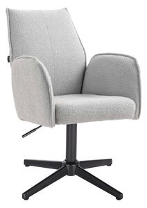 HR280CROSS Szürke modern boucle szék fekete lábbal