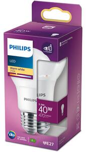 Philips E27 LED 5,5W 470lm 2700K meleg fehér 250° - 40W izzó helyett