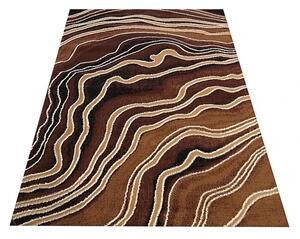 Modern barna szőnyeg absztrakt motívummal Szélesség: 120 cm | Hossz: 170 cm