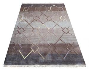Barna mintás szőnyeg Skandináv stílusban Szélesség: 80 cm | Hossz: 150 cm