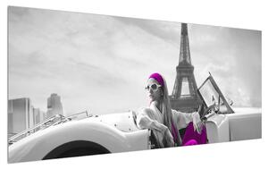 Eiffel torony és autók képe (120x50 cm)