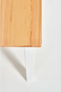 Sydney borovi fenyő étkezőasztal fehér konstrukcióval, 70 x 70 cm - Bonami Essentials