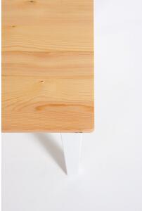 Brisbane bővíthető borovi fenyő étkezőasztal fehér konstrukcióval, 120 (200) x 70 cm - Bonami Essentials