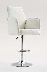 HR280W Krémszínű modern boucle szék krómozott lábbal