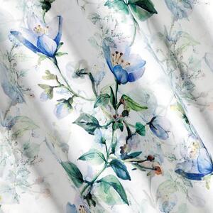 Gyönyörű fehér sötétítő függöny finom kék virágokkal Hossz: 250 cm