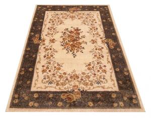 Eredeti barna-krémszínű vintage szőnyeg a nappaliba Szélesség: 120 cm | Hossz: 170 cm