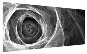 Fekete fehér kép absztrakt rózsa (120x50 cm)