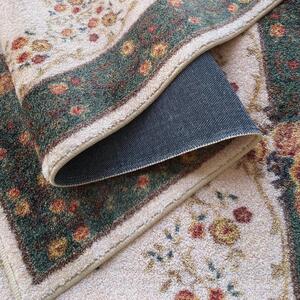Gyönyörű zöld-krémszínű szőnyeg a nappaliba Szélesség: 80 cm | Hossz: 150 cm