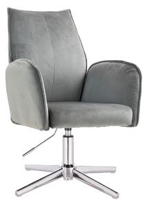 HR280CROSS Acél Modern Velúr Szék Krómozott lábbal