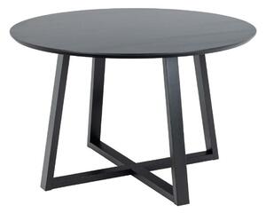 Asztal Oakland 812, Fekete, 75cm, Természetes fa furnér, Közepes sűrűségű farostlemez, Váz anyaga, Tölgy