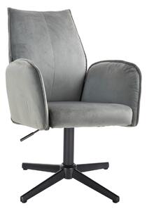 HR280CROSS Acél Modern Velúr Szék Fekete lábbal