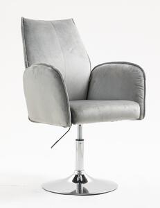 HR280N Acél Modern Velúr Szék Krómozott lábbal