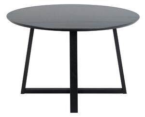 Asztal Oakland 812, Fekete, 75cm, Közepes sűrűségű farostlemez, Természetes fa furnér, Váz anyaga, Tölgy