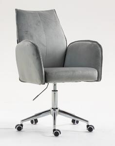 HR280K Acél Modern Velúr Szék Krómozott lábbal
