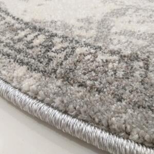 Luxus szürke ovális szőnyeg eredeti mintával Szélesség: 80 cm | Hossz: 150 cm