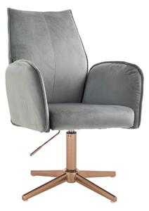 HR280CROSS Acél Modern Velúr Szék Arany lábbal