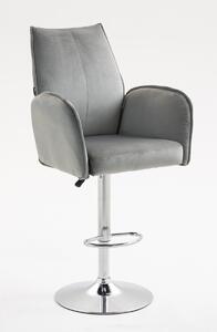 HR280W Acél Modern Velúr Szék Krómozott lábbal