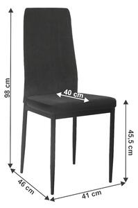 KONDELA Étkező szék, sotétszürke/fekete, ENRA