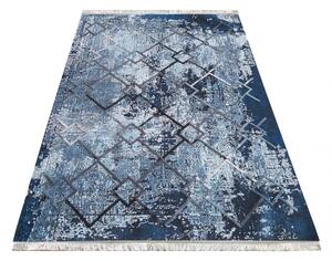 Fenomenális kék mintás szőnyeg Skandináv stílusban Szélesség: 80 cm | Hossz: 150 cm