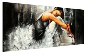 Szomorú balerina képe (120x50 cm)