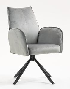 HR280 CSILLAGLÁB Acél Modern Velúr Szék Fekete lábbal