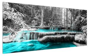 Téli folyó képe (120x50 cm)
