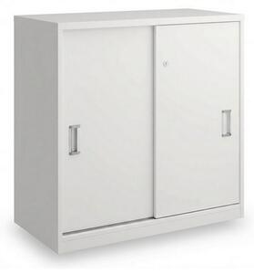 SimpleOffice alacsony szekrény 80 x 40 x 80 cm, fehér