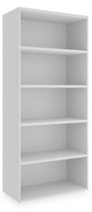 SimpleOffice magas szekrény 80 x 40 x 180 cm, fehér