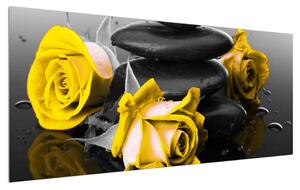 Sárga rózsák képe (120x50 cm)