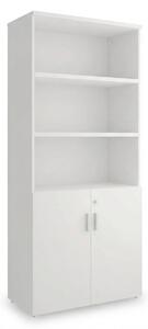 SimpleOffice magas szekrény 80 x 40 x 180 cm, fehér