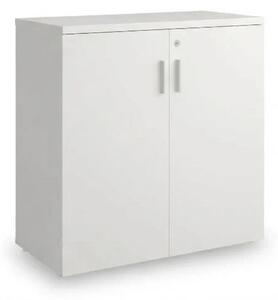 SimpleOffice alacsony szekrény 80 x 40 x 80 cm, fehér