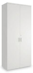 SimpleOffice magas szekrény 80 x 40 x 180 cm, fehér